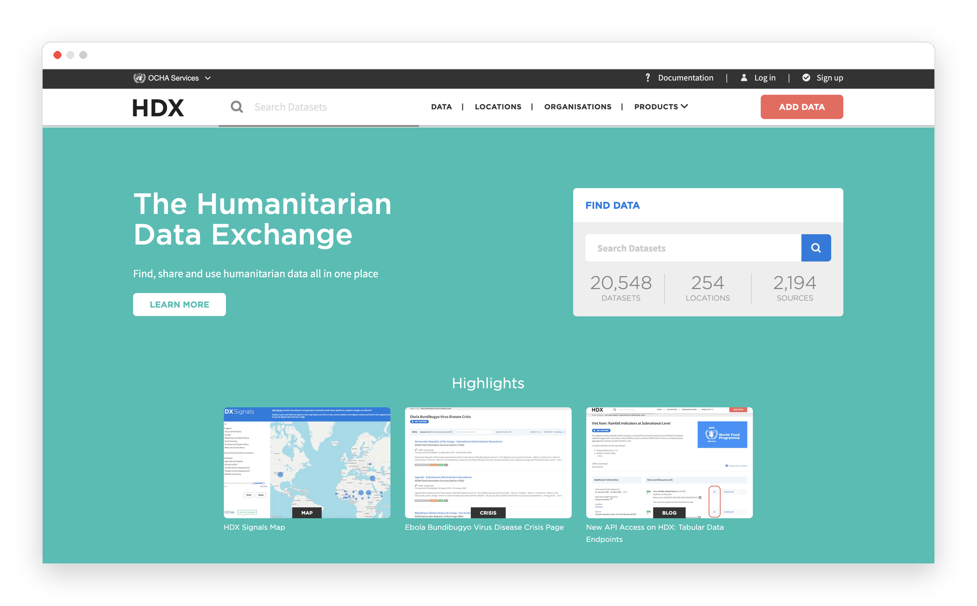 The Humanitarian Data Exchange — data.humdata.org